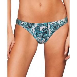 NEW ZALI bandana cheeky bikini bottom in peacock